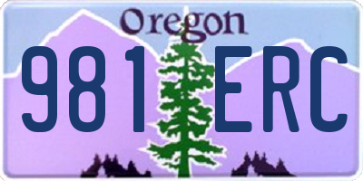 OR license plate 981ERC