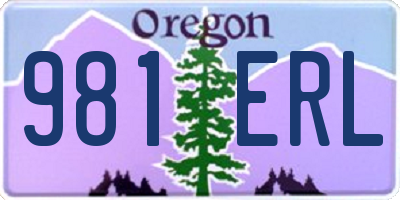 OR license plate 981ERL