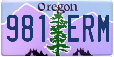 OR license plate 981ERM