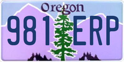 OR license plate 981ERP