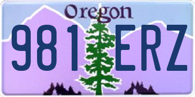 OR license plate 981ERZ