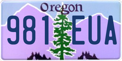OR license plate 981EUA