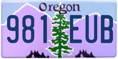 OR license plate 981EUB