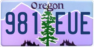 OR license plate 981EUE
