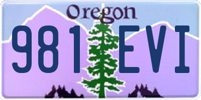 OR license plate 981EVI