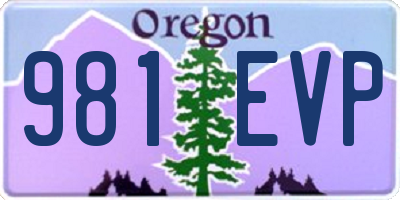OR license plate 981EVP
