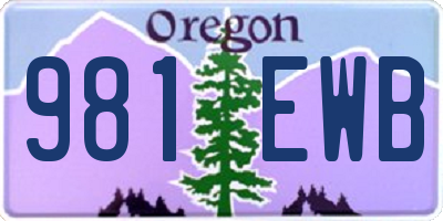 OR license plate 981EWB