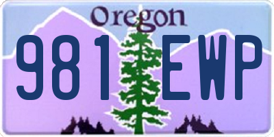 OR license plate 981EWP