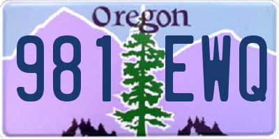 OR license plate 981EWQ