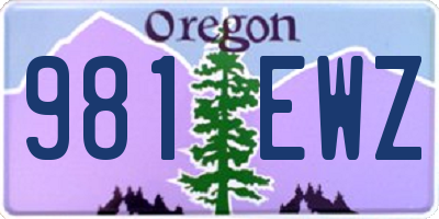 OR license plate 981EWZ