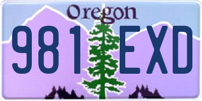 OR license plate 981EXD