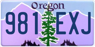 OR license plate 981EXJ