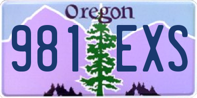 OR license plate 981EXS