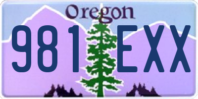 OR license plate 981EXX