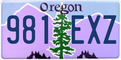 OR license plate 981EXZ
