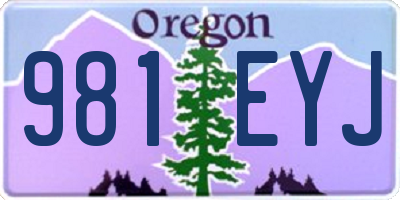 OR license plate 981EYJ