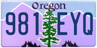 OR license plate 981EYQ