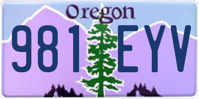 OR license plate 981EYV