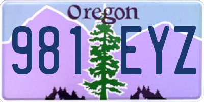 OR license plate 981EYZ