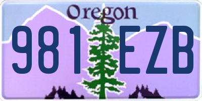 OR license plate 981EZB