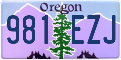 OR license plate 981EZJ