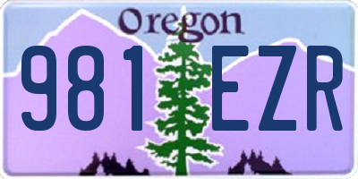 OR license plate 981EZR