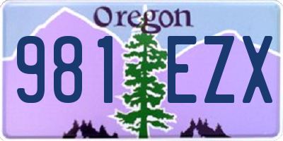 OR license plate 981EZX