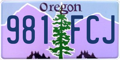 OR license plate 981FCJ