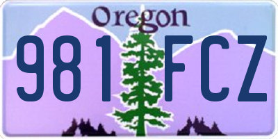 OR license plate 981FCZ