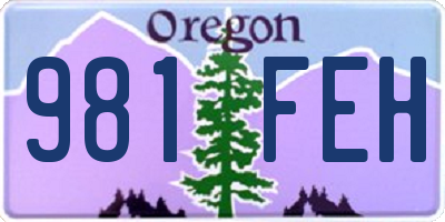 OR license plate 981FEH