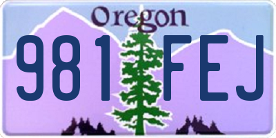 OR license plate 981FEJ