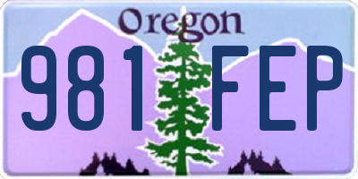 OR license plate 981FEP