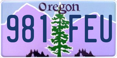 OR license plate 981FEU