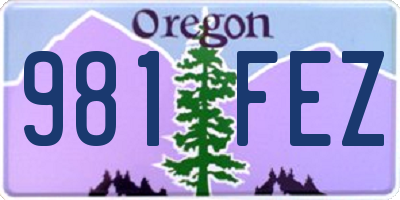 OR license plate 981FEZ