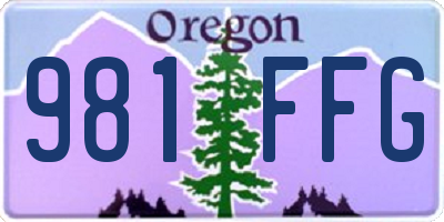 OR license plate 981FFG