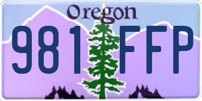 OR license plate 981FFP