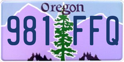 OR license plate 981FFQ
