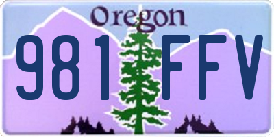 OR license plate 981FFV