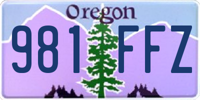 OR license plate 981FFZ