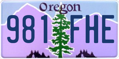 OR license plate 981FHE