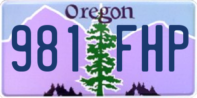 OR license plate 981FHP