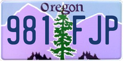 OR license plate 981FJP