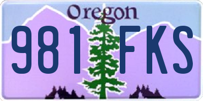 OR license plate 981FKS