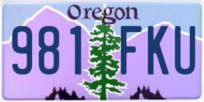 OR license plate 981FKU