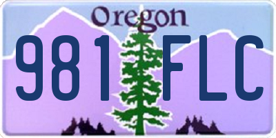 OR license plate 981FLC