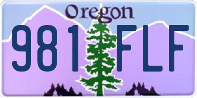 OR license plate 981FLF