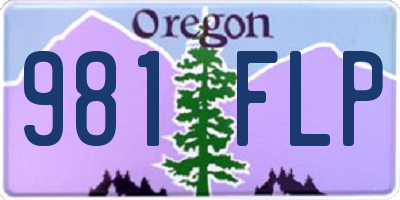 OR license plate 981FLP