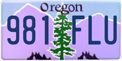 OR license plate 981FLU