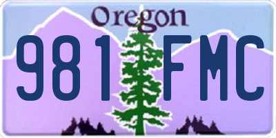 OR license plate 981FMC