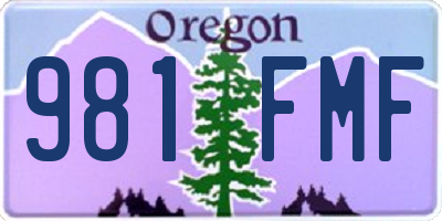 OR license plate 981FMF
